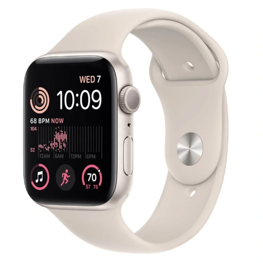 NWT Apple SE 2nd Gen Smartwatch Starlight Aluminum Case and Band